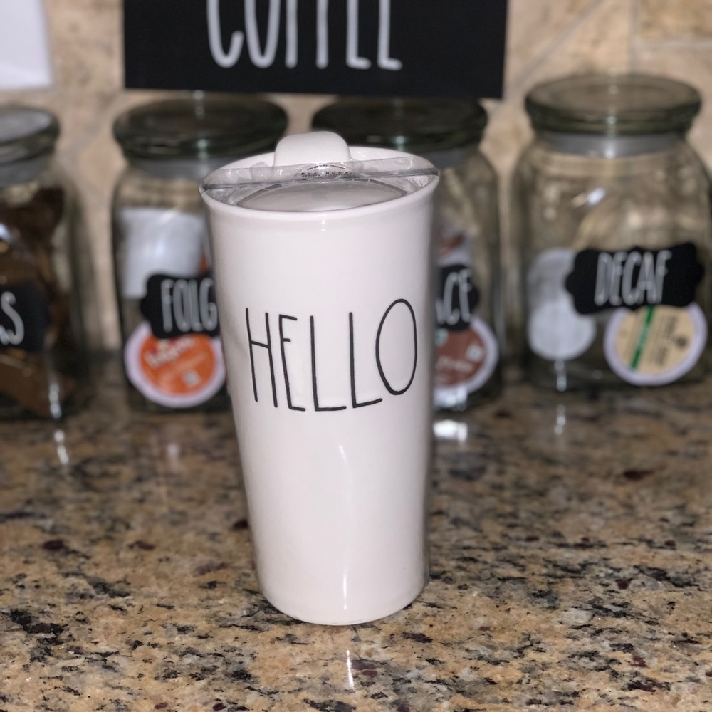 Rae Dunn “hello” travel mug